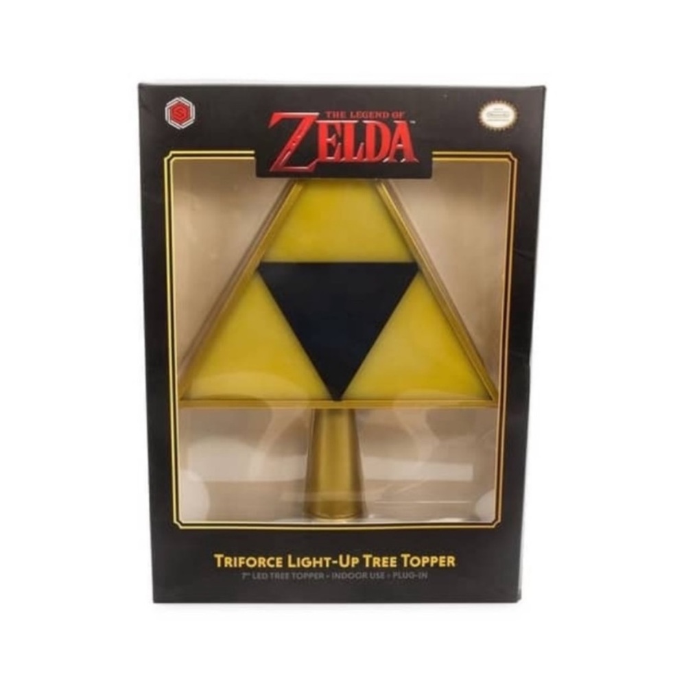 The Legend of Zelda Triforce Light-Up Tree Topper Nintendo‎ Holiday Decor New